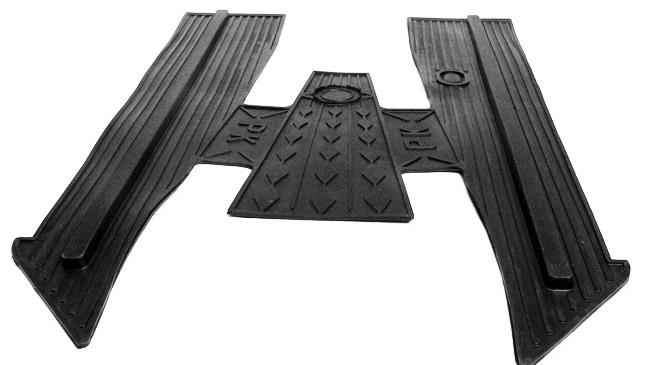 Floor Mat black for Vespa PK50SS ,125S , ETS , Automatica, for PK with floor runners