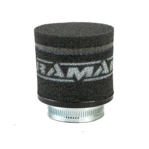 Racing Air Filter black  RAMAIR  for Dellorto PHBH 28,30 -Mikuni TMX 32,38 -PWK 33,35, connection to manifold 62mm, length 85 mm.