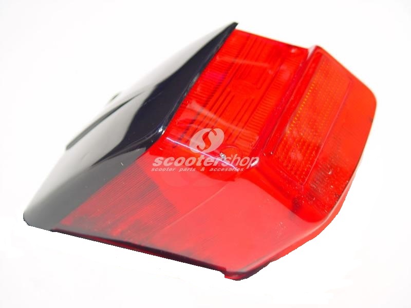 Rear light glass for Vespa Rally - Sprint - GTR - TS (with black pastic on top)