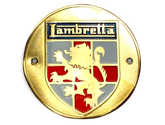 Σήμα ποδιάς Lambretta Saint George. Τοποθετείται με πιρτσίνια.