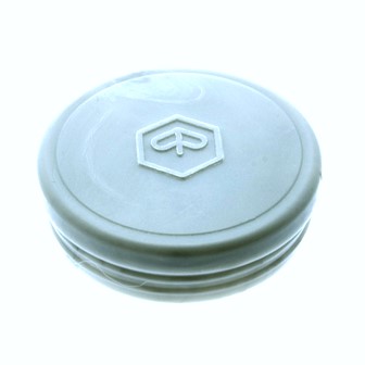 Cap speedometer hole, piaggio hexagon emblem for Vespa V 50 S, 90, 100 grey, round, d 52mm