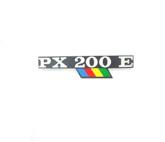 Badge "PX200E" for side panel, for Vespa PX200 Arcobaleno model 1984 - 1997