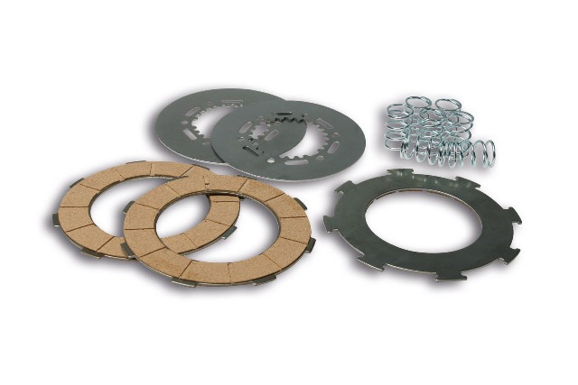 Clutch plates set (7springs with 3 disc plate) Malossi for Vespa Px 200, Cosa1 <1997, T5 125