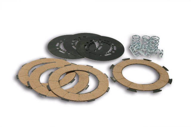 Clutch plates set (7springs with 4 disc plate) Malossi for Vespa PX200-COSA1 <1997