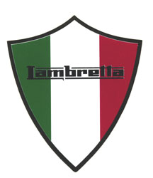 Αυτοκόλλητο Ιταλικη σημαία-Lambretta. Ιδανικό για δώρο !!!