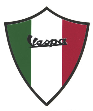 Sticker vespa - italian flag