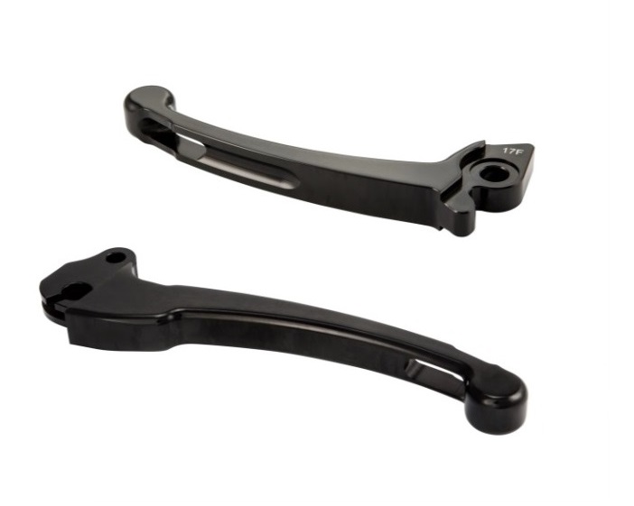 Sport Lever Set SIP left&right clutch/brake BMC GRIMECA for Vespa PX aluminium CNC black anodised 2 pcs