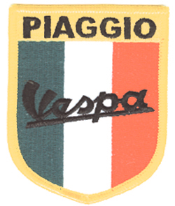 Ραφτό(κεντητό) σήμα Piaggio Vespa Italian flag.Ιδανικό για δώρο !!!